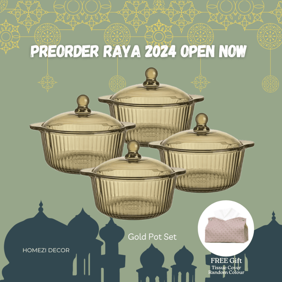 Glass Pot Set With Cover