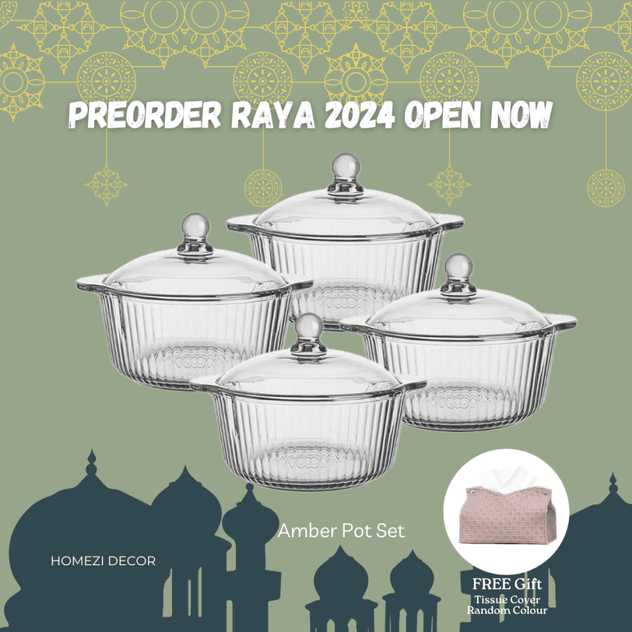 Glass Pot Set With Cover
