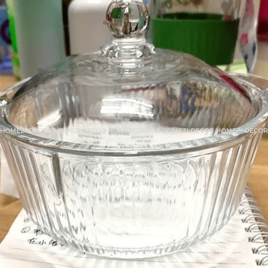 Glass Pot Set With Cover