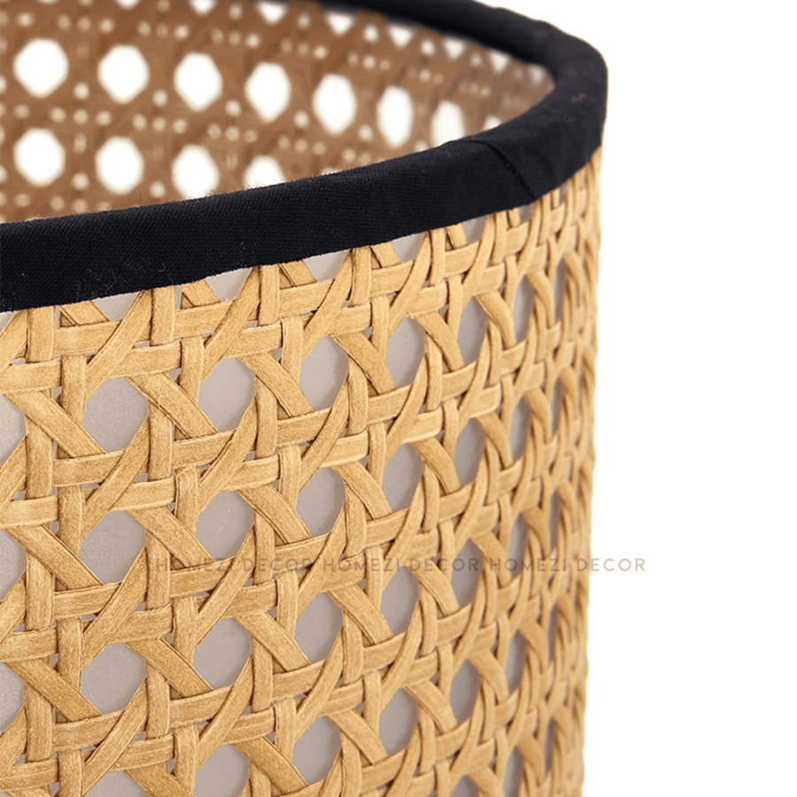 118 Black Rattan Table Lamp